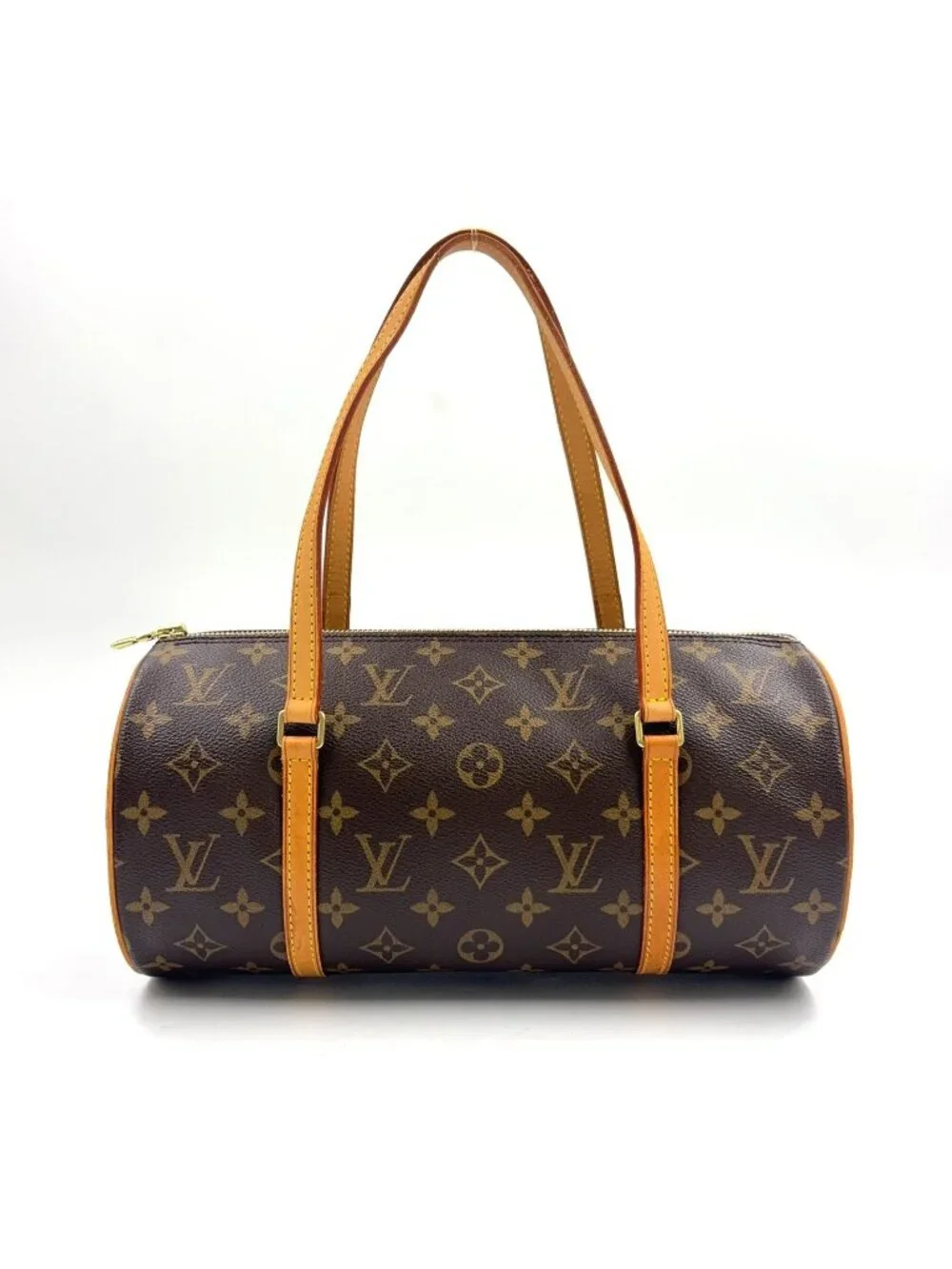 Louis Vuitton Papillon 30 Monogram Leather Brown Light Handbag Gold
